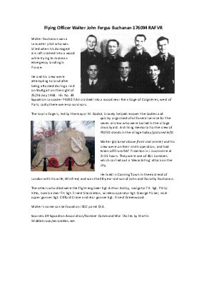 A preview of a PDF biography for Buchanan, Walter John Fergus